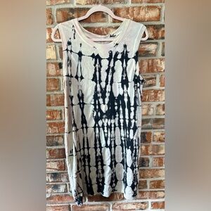 Socialite Black and White Tie-Dye Dress